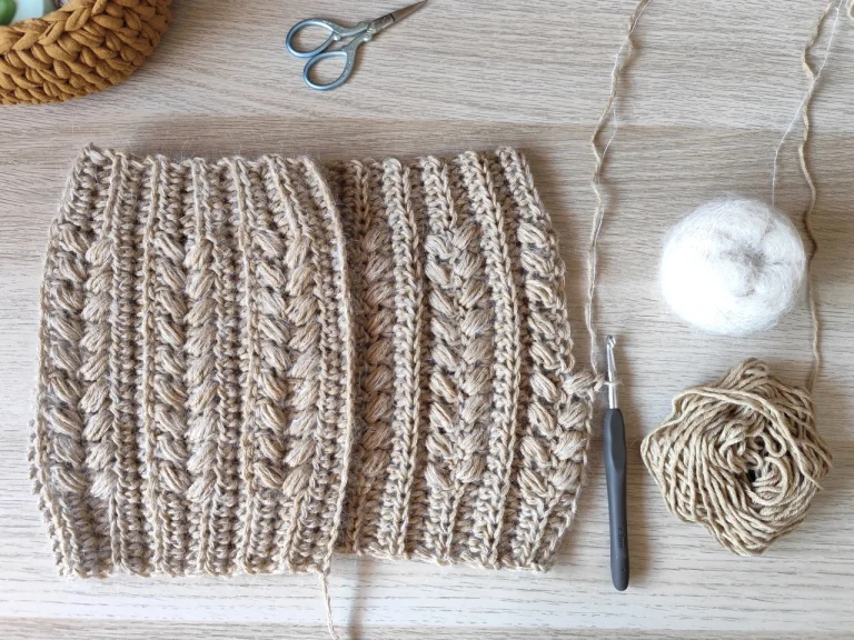 Cuello trenzas crochet Tutorial